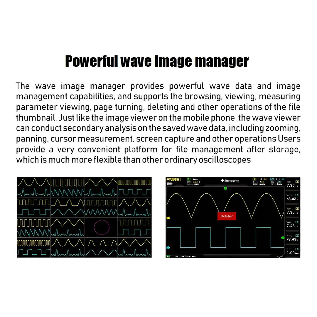 FNIRSI® 1014D 2-IN-1 Dual Channel 100MHz 1GS/s Digital Oscilloscope Signal Generator - Image 12