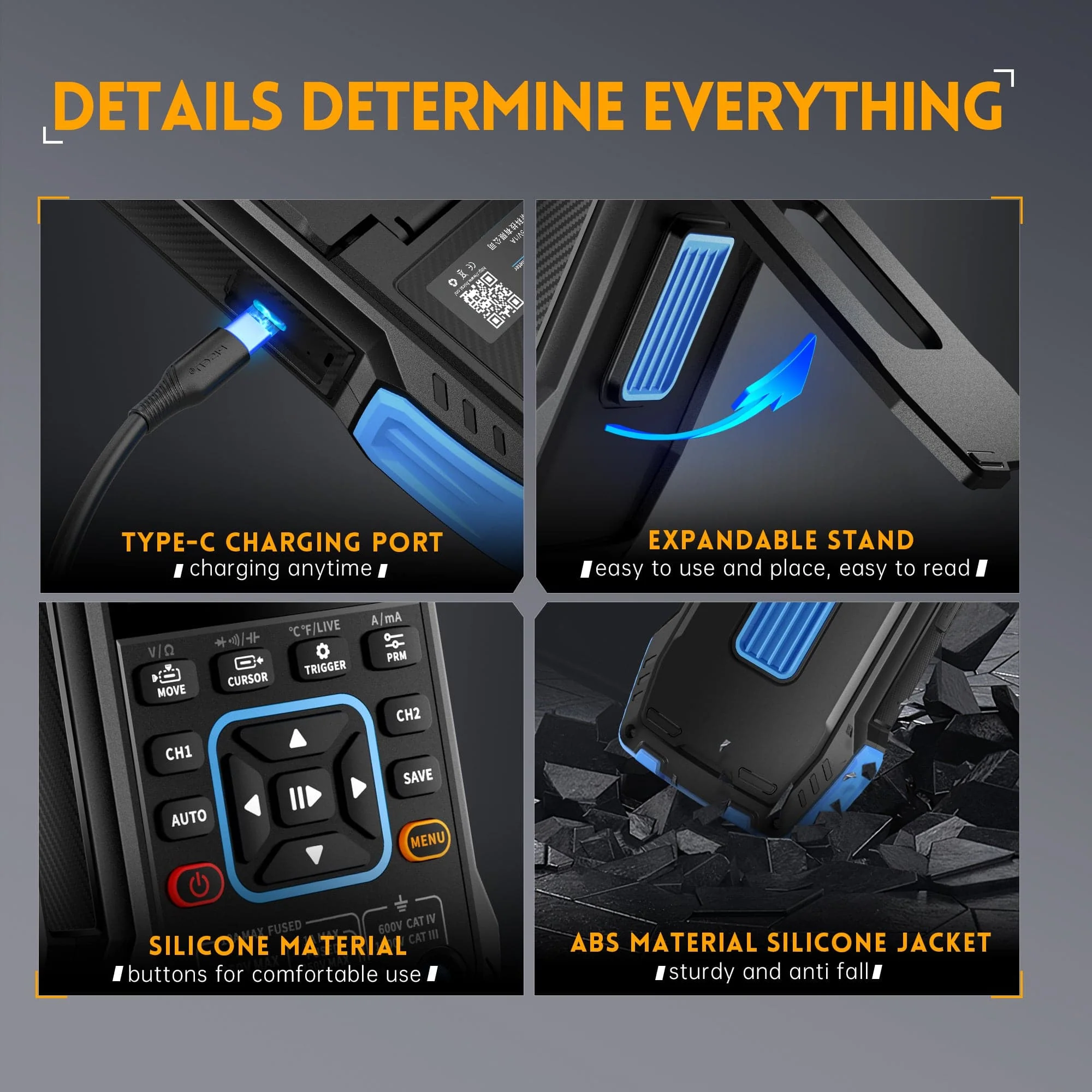 FNIRSI® 2C23T Handheld Dual Channel 3-in-1 10MHz 50MS/s Oscilloscope Multimeter DDS Function Generator - Image 9