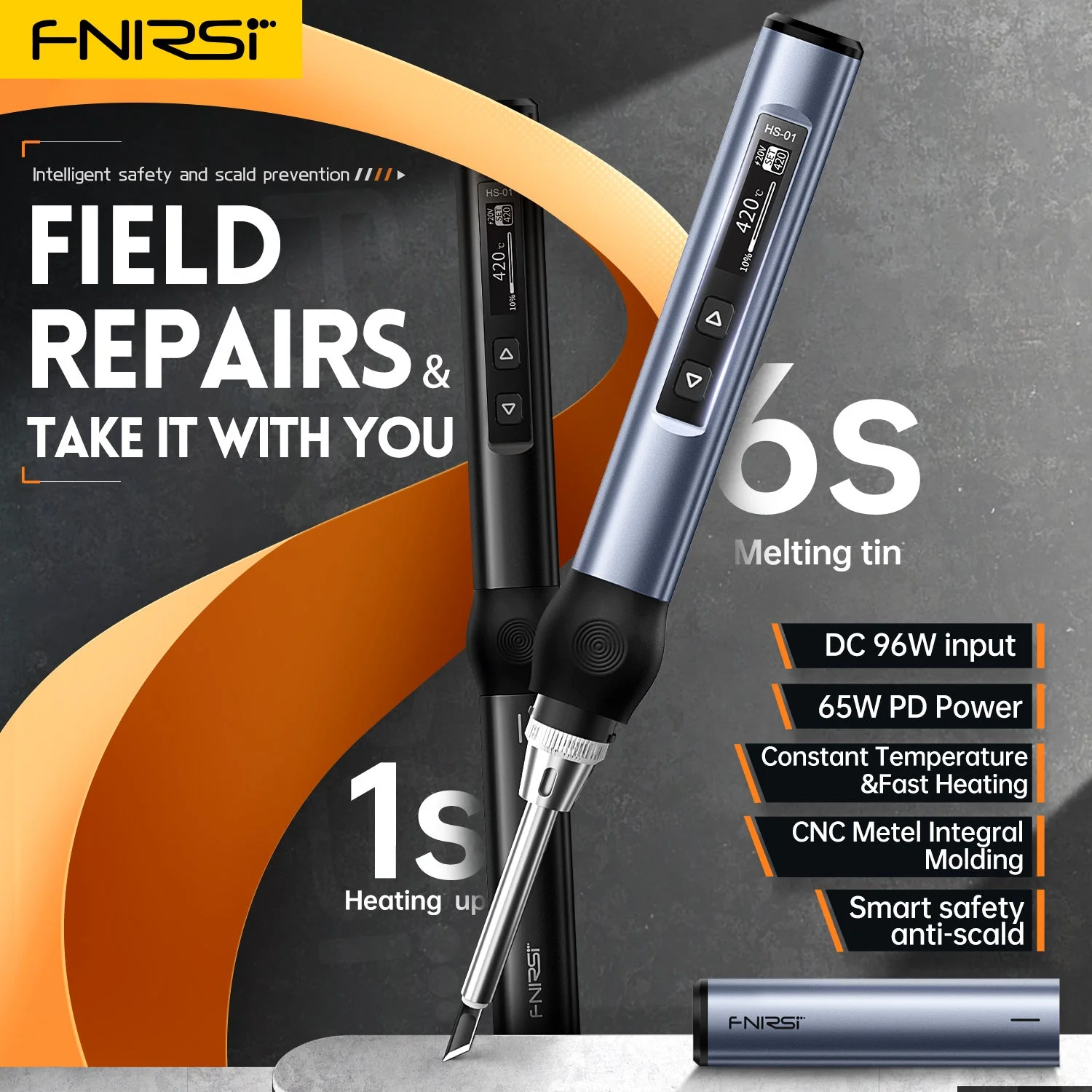 FNIRSI® HS-01 Intelligent Soldering Iron - Image 3