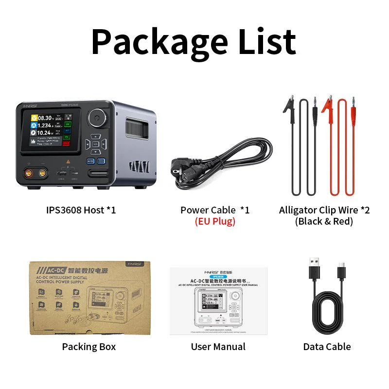 FNIRSI® IPS3608 AC-DC Intelligent Digital Control Power Supply - Image 10