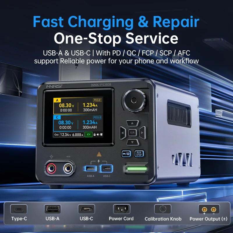 FNIRSI® IPS3608 AC-DC Intelligent Digital Control Power Supply - Image 4