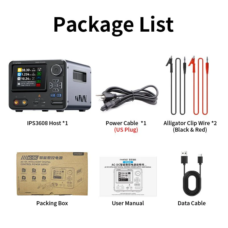 FNIRSI® IPS3608 AC-DC Intelligent Digital Control Power Supply - Image 9