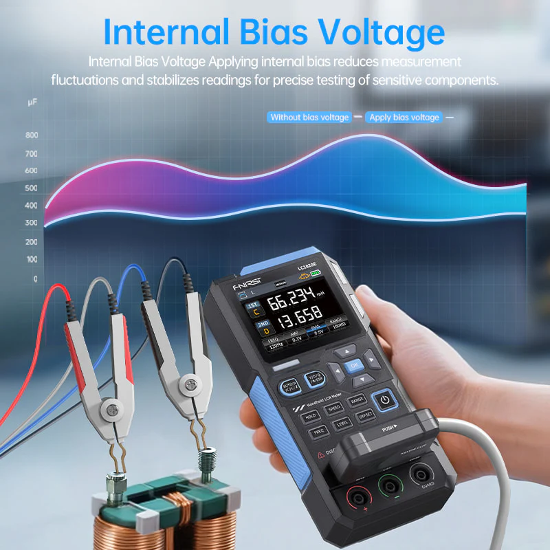 FNIRSI® LC1020E High Precision Handheld Digital Bridge LCR ESR Tester - Image 7
