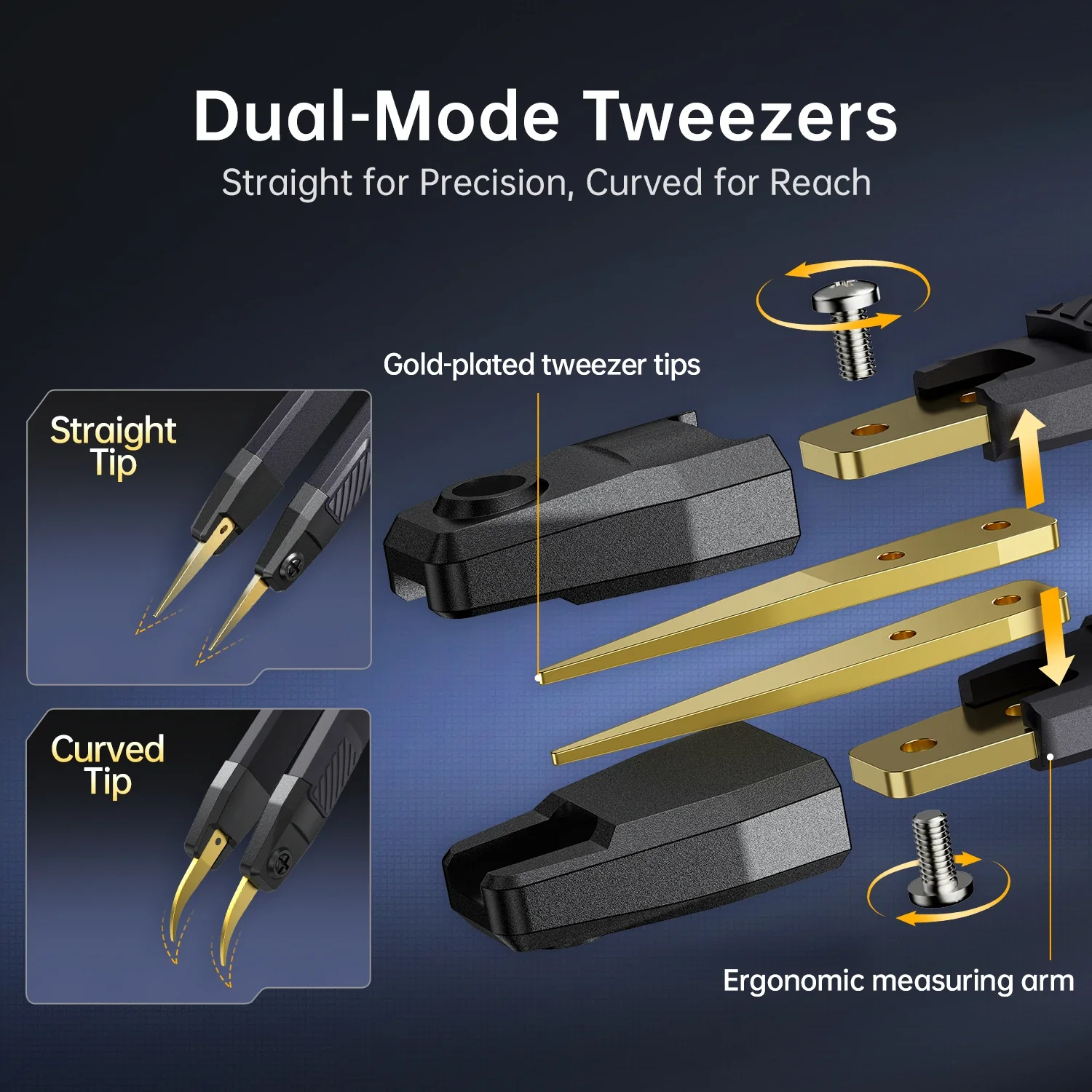 FNIRSI® LCR-ST2 100K LCR ESR Meter 2-in-1 Digital Tweezers Bridge - Image 9