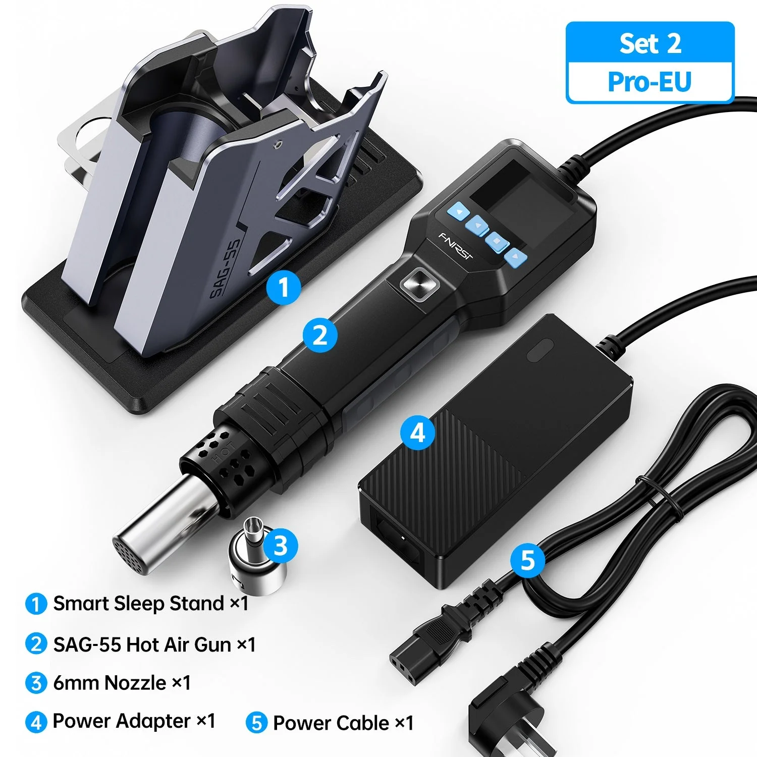 FNIRSI® SAG-55 Intelligent 550W Hot Air Gun - Image 11